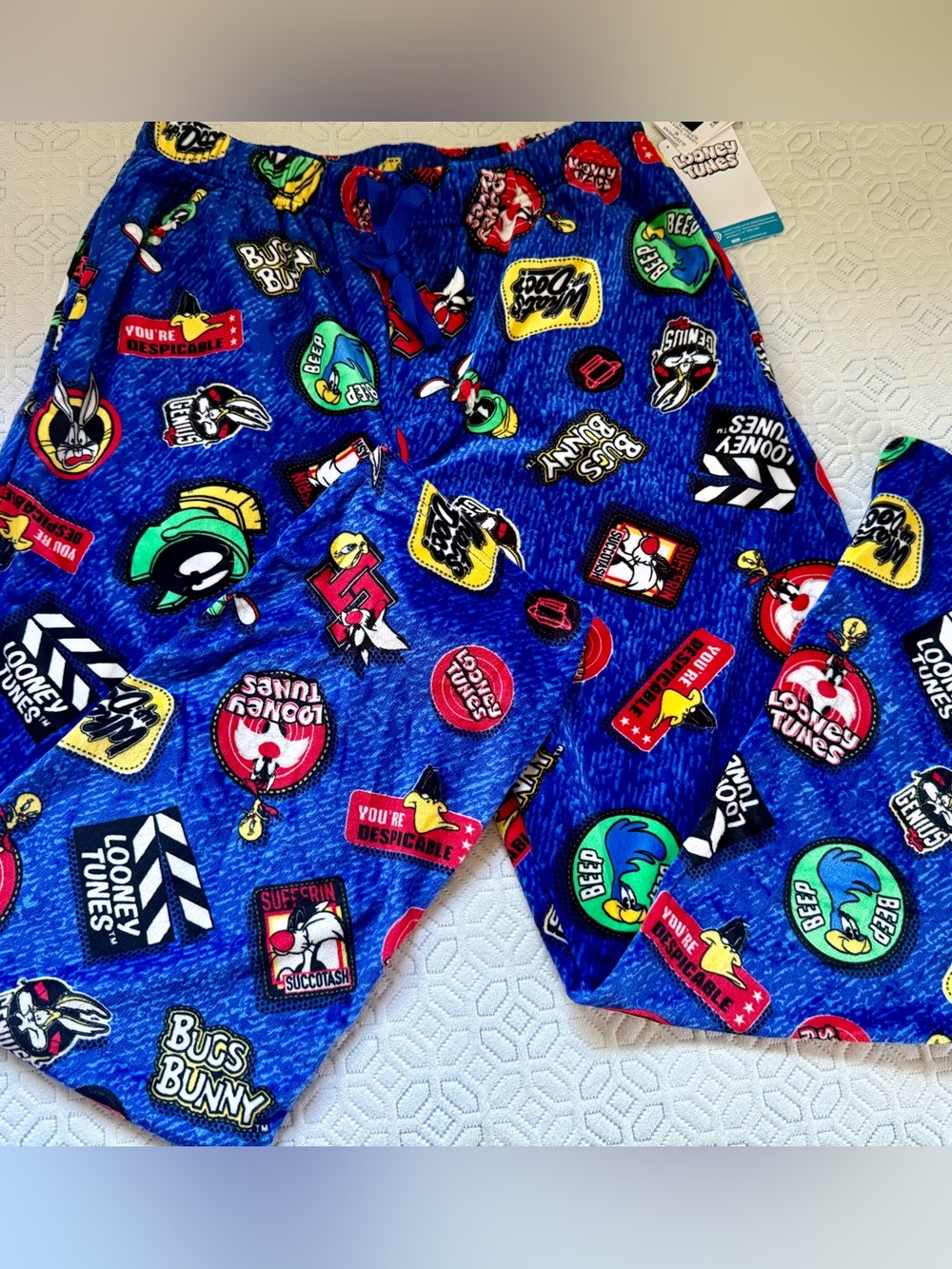 Looney Tunes adult Blue graphic Pajama pants